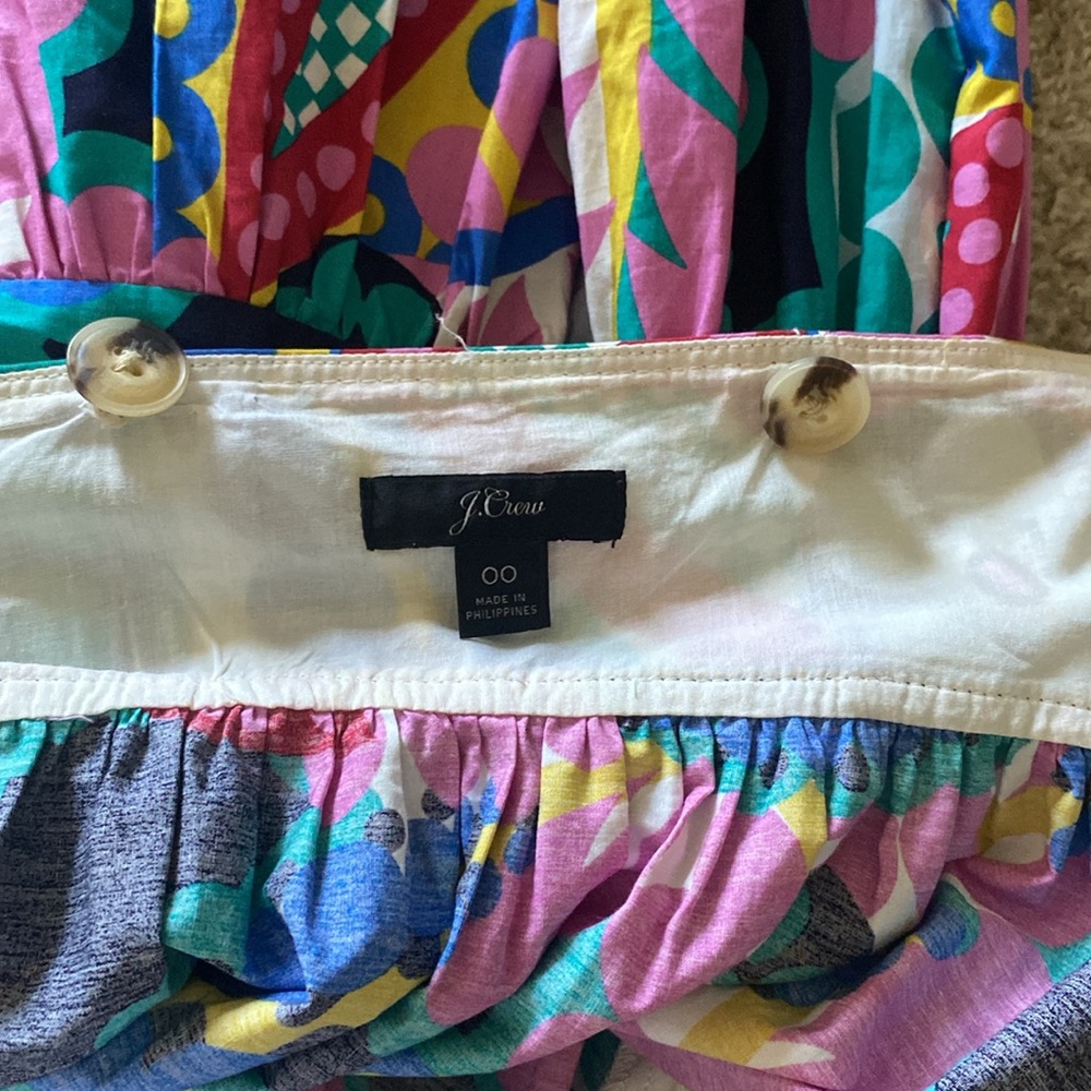 J. Crew Sz 0 Kaleidoscope Apron Maxi Dress - Picture 4 of 8